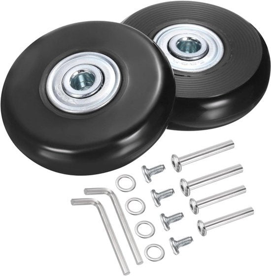Vervangende kofferwielen 51mm reparatieset skate zwart