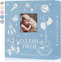 Fotoalbum - Baby - Groot formaat - Capaciteit - Blauw - Pasgeboren - 600 foto's - Geschikt voor horizontale en verticale foto's - Linnen omslag