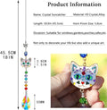 Kristallen Strass Zonnevanger Kat Vlinder Venster Hangende Hanger - Regenboog Kleurrijke Prisma's Ornament Kerstboom Decoratie