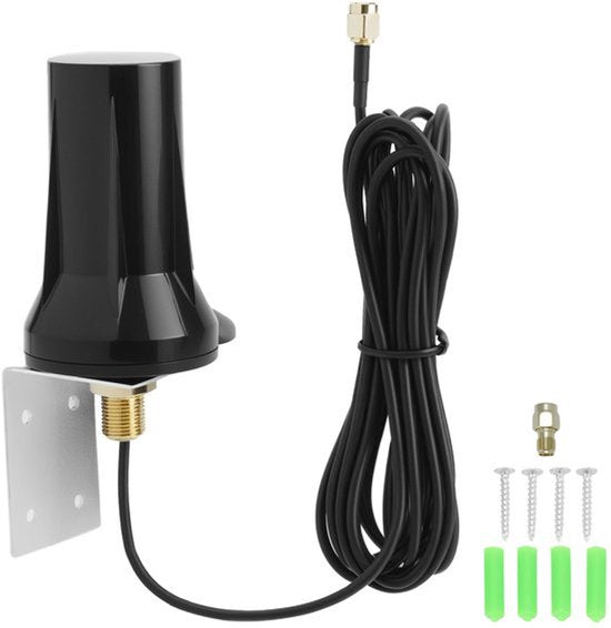 Outdoor 5G 4G LTE Antenne - 12dBi hoge versterking verticale polarisatie, SMA-connector met 3 m kabel - voor routers, gateways, camera's op aanhangers