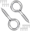 Set van 20 metalen schroefhaken 17 mm - zelftappende ringhaken van koolstofstaal voor houtbewerking en meubels