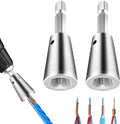 Wire Twister Tool voor Boor 6mm - Draad Connector Draad Draad Twisting Tool - Draad Moer Twister voor Boor Hex Schacht - Kabel Snel Strippen - Draagbare Draad Twister voor Boor - 2 Stuks