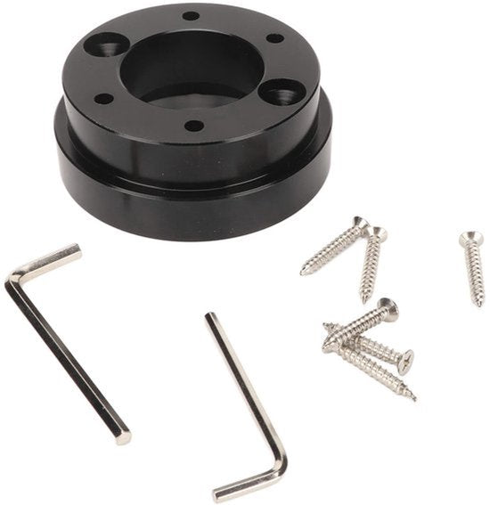 2,76 Inch Stuurwiel Hub Adapter, Stuurwiel Bediening Adapter Aluminium Ring voor Logitech G25 G27 G29 G920, voor Momo, voor Sparco en (13-14inch) PCD Stuurwielen (Zwart)