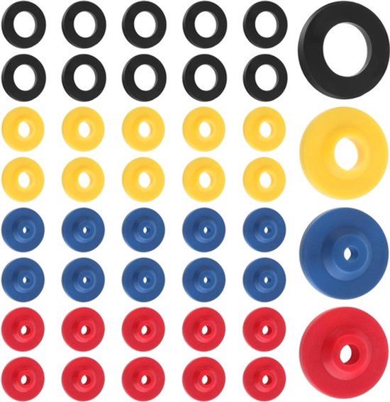 40 stuks Douche Flow Reducer Limiter Set - 4 Specificaties Siliconen Douchekop Water Saver Adapter voor Vaste en Handheld Douches