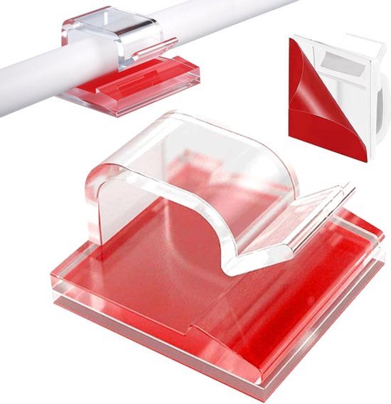 Buitenverlichting Haakjes met Zelfklevende Clips voor Kerstversiering - Set van 60 Stuks