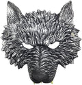 Wolfmasker 1 Stuk - Dierenkostuum Accessoires - Realistische Zilverkleurige Cosplay Masker