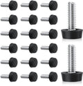 20Pcs M6 Metrische Schroeven in Stoelpoot, Gegalvaniseerd Ijzer en ABS Verstelbare Meubel Niveauer Antislip Patio Meubelvoeten voor Tafels Stoelen Krukken Keukenkasten