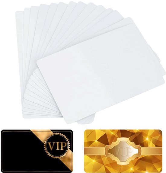 100 Stuks 0,22mm Sublimatie Metalen Visitekaartjes Blanco Afdrukbare Visitekaartjes voor Geschenken Promotiekaarten Kantoor Aanpassen Zakelijke Handel VIP-lidmaatschapskaarten (86x54x0,22 mm)