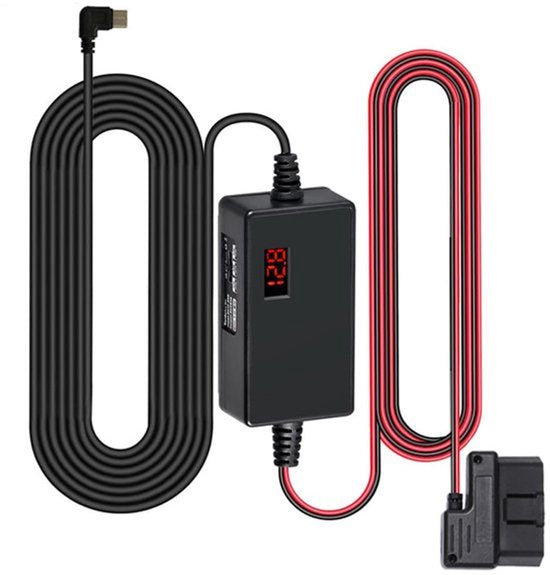 OBD2 naar USB C-kabel Autocamera-recorderkabel 16-pins OBDII-stepdownkabel voor Dashcam GPS DVR - 3,1 m