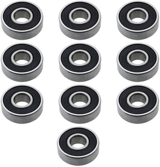 Diepe Groef Kogellagers - Skateboardlagers - ABEC-11 - Chroom Staal - 608RS - 10 stuks - 8x22x7mm - Dubbel Verzegeld - Geschikt voor Rolschaatsen Scooter Wielen 3D Printer.