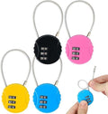 4-Pack Combinatiesloten - 3-Cijferig Klein Koffer Slot met Nummercode - Hangslot voor Rugzak, Reizen, Bagage, Tas, Zak, Kluisjes