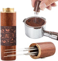 Koffie Tamper Espresso Naald, Zeefhouder, Accessoires, Barista Accessoires, Verdeler Tool met 6 Fijne Naalden (0.6mm) voor Espresso Roer Vervanging