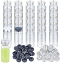 30 sets van 10 ml/3,4 oz doorzichtige, verzegelde monsterflesjes Glazen monsterflesjes met rubberen stop en plastic aluminium dopjes Glazen laboratoriummonsterflesjes Glazen standaard krimp-headspace-flesje voor