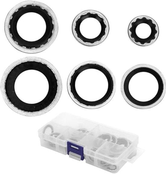 30-delige A/C Compressor Gasket Set - 6 Maten - Antilekkage O-Ringen voor Auto's, SUV's en Vrachtwagens