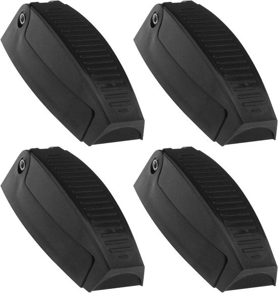 Allecto- Deur Catch - Trailer Opslag - 4 STKS - RV Camper - Zwart Bagage Deurhouder Compartiment Clips Trailer Opslag Klink Haak Houders voor RV Camper Trailer ABS Deur Hardware Zwart.