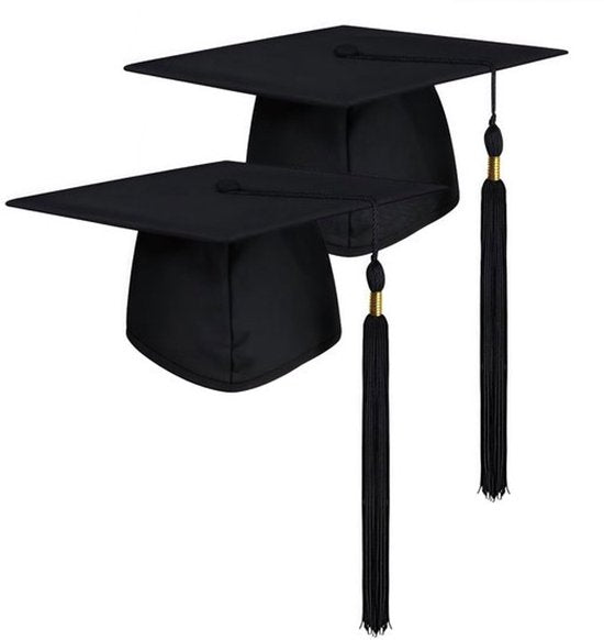 Afstudeerhoed in zwart, Afstudeerhoed, Verstelbare bachelor afstudeerhoed, Unisex PhD hoed, Afstudeerhoed voor afstudeerfeesten, Studie, Universiteit, Universiteit, Universiteit