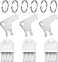6 stuks sleutel voor papieren handdoekdispenser, kunststof en metaal Vervanging van sleutel voor toiletpapierdispenser met 6 stuks sleutelhangers compatibel met Waffle