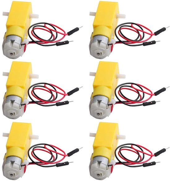 6 stuks TT DC Gearbox Motor Dual Shaft 3-6V Gear Motor voor Arduino Smart Car Robot
