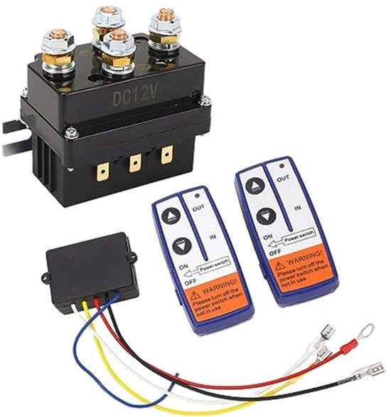 250A 12V Winch Solenoid Relay Magnet Switch, SUV ATV Off-Road Voertuig Elektrische Lier Aansluitkabelset Met Afstandsbediening Voor Auto