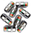 - Auto Bandenspanning Bewaking Ventiel Doppen - Sensor Indicator - 3 Kleuren - Band Druk Monitor - Geschikt voor Auto - 4 Stuks Eye Alert Caps.
