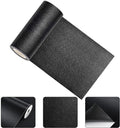 Zelfklevende kunstlederen reparatieset 20 x 150 cm - Zwart, voor leer reparaties aan banken, autostoelen, bureaustoelen en jassen.