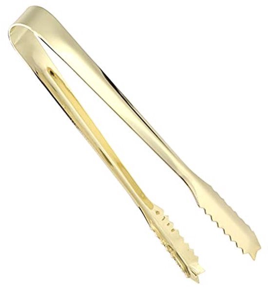 Gouden IJs-emmer, IJsblokjes Tang, IJs-tang, IJs-emmer Tang, Gouden Grote IJs-tang RVS Suiker IJs Gebak Suiker Koken Clip Klem Salade BBQ Tong Bar Gereedschap Goud Plating (Goud Geplateerd)