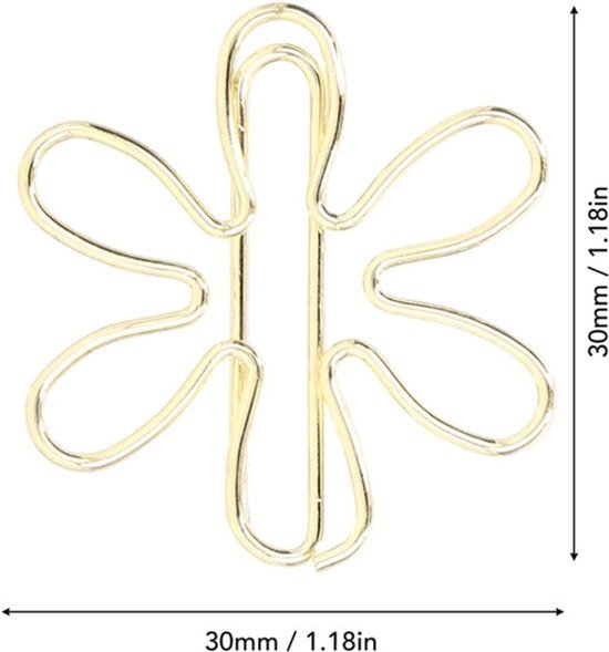 100 Schattige Metalen Paperclips met Bloemen- en Pijlontwerp - Herbruikbare Kleine Paperclip