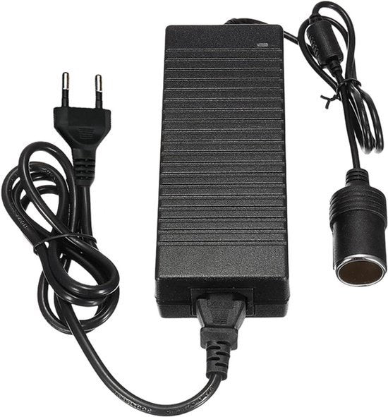 Spanningsomvormer 230V naar 12V, Auto-netadapter 15A 180W - Koelbox en Auto-uitrusting Adapter.