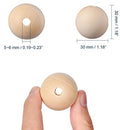 10 stuks 30mm ronde houten kralen moccasin grote gat natuurlijke houten macrame kralen onafgewerkte houten kralen voor haar vlechten rozenkrans sieraden maken