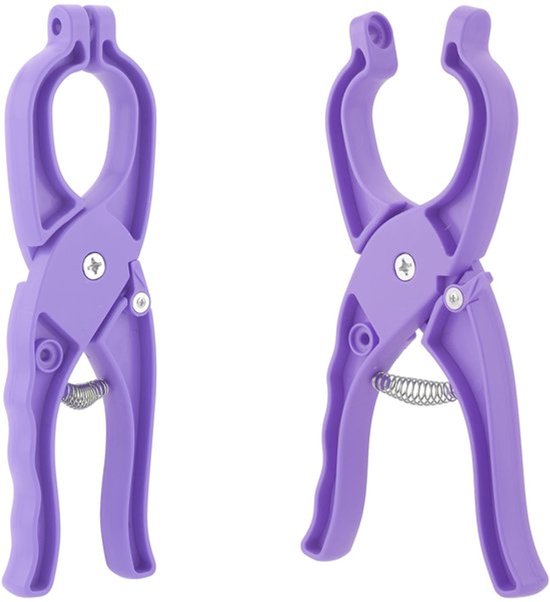 Veiligheidsoogtang in paars voor het stevig bevestigen van gevulde dierenogen van 5-30 mm, ideaal gereedschap voor amigurumi en het maken van poppen