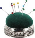 Speldenkussen met Elastische Metalen Basis - Zacht Retro Design voor Quilten en Naaien met Naaldendoosje