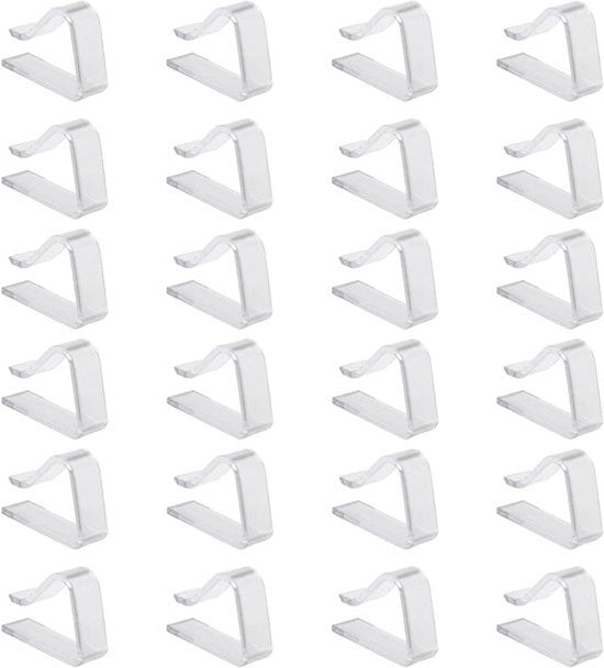 24 stuks tafelkleedklemmen van kunststof voor buiten - tafelkleedklemmen voor dikke tafels - tuintafel camping picknick - stevige klemmen