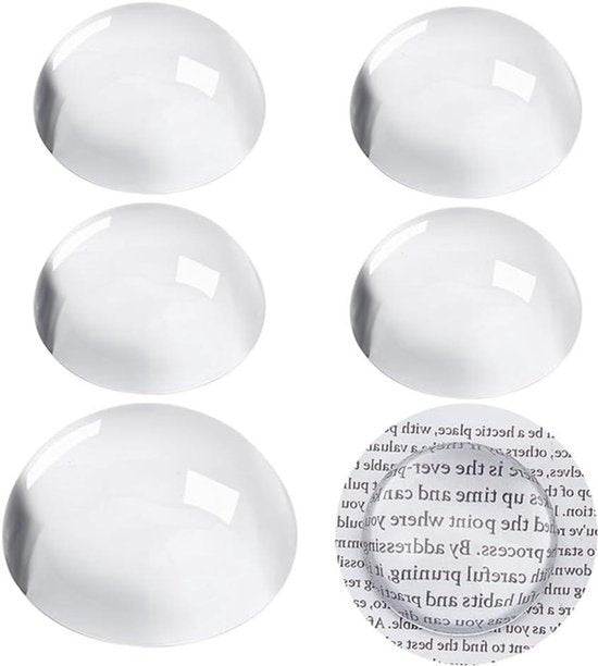 papiergewicht - Crystal Dome - 3,81 cm - glazen blok - vergrootglas - kantooraccessoires - lezen - thuis - cadeau - tafelblad - bureau