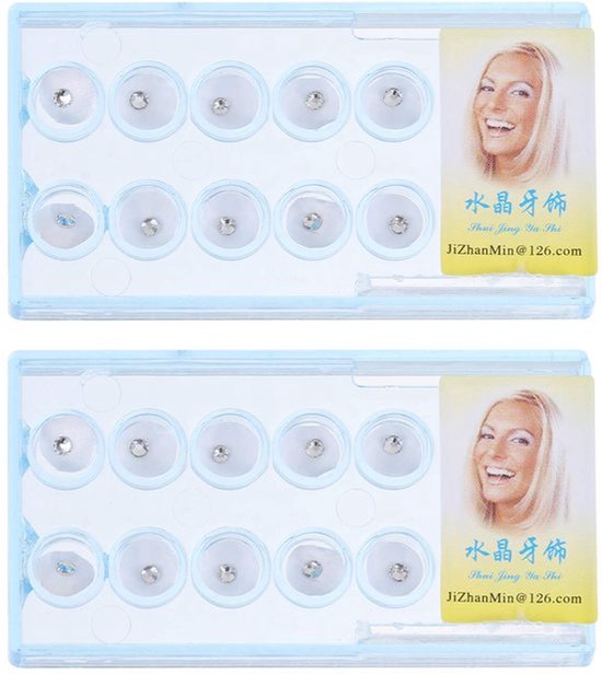 20pcs Tandjuwelen - Kristallen Versieringen - Diverse Kleuren