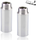 2 stuks Kraanverlenging 1/2" x 100mm, 1/2" IG x 1/2" AG, G1/2 Inch Waterverbinding Verlenging, DN15 Draadverlenging, Douchekopverlenging voor Krane, Hoekkranen, Douchekoppen