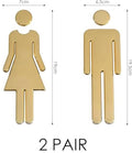 2 Sets Drie-dimensionale Toilet Stickers, Waterdichte Mannen En Vrouwen-Logo Wandstickers, Zelfklevende Toilet Stickers En Eenvoudige Logo Stickers In De Winkel.