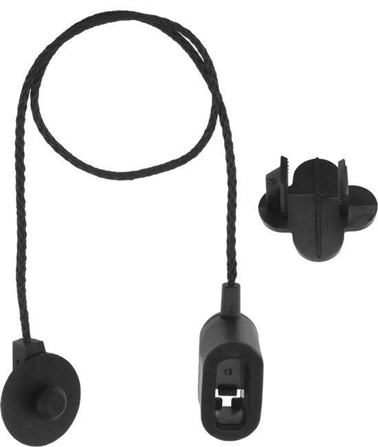 1 set vervangende koorden voor de achterplank 2423830, compatibel met de Ford Fiesta MK8 benzine 2017-2021, zwart