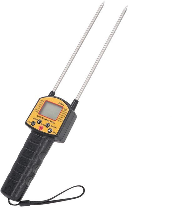 Draagbare Hooimeting Meter, Nauwkeurige Hooimeting Meter met Probe en Stemuitzending, Digitale Graanvochtmeter voor Graan Stro, Meel, Voedergras, Zorg voor Hooikwaliteit