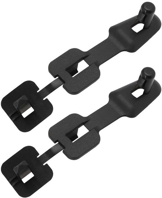2 stuks interieurmattenclips en vloermattenbeugels vervangend onderdeel 75921-76G10 75921-76G01-000 compatibel met Suzuki Zwart