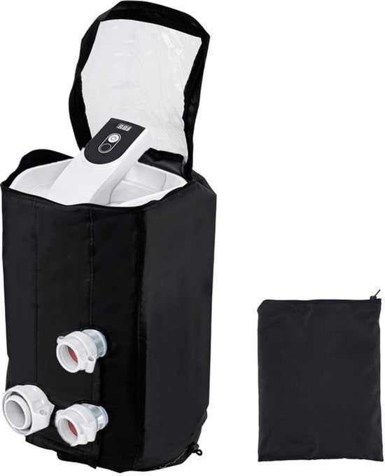 Hottub Verwarmingspomp Afdekking, Waterdichte Spa-Verwarmingspomp ondersteund 600D Oxford-Doek Opblaasbare Hottubpomphoes Past op Meerdere Merken, Alleen Dekking (Zwart)