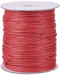 1,5 mm 100 yards/rol gewaxt katoendraadkoord voor DIY sieraden ketting armband knutselen macramé maken rood