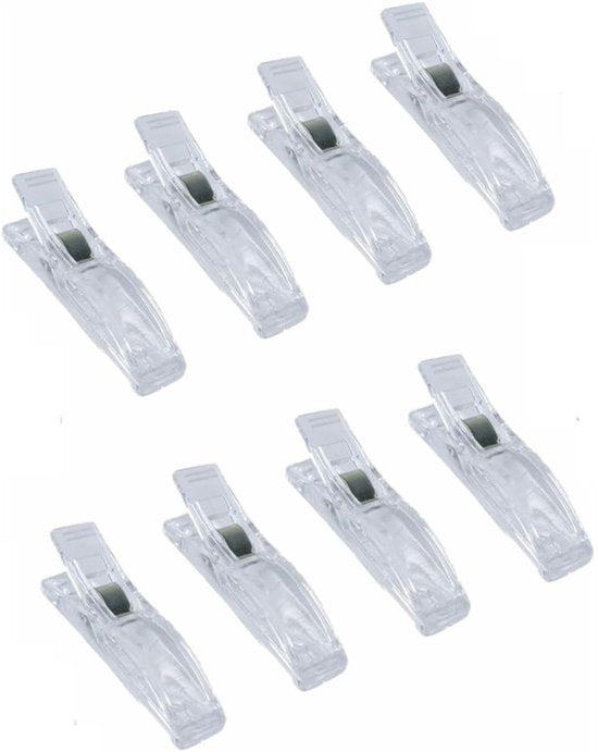 8 clips voor geplooide papieren jaloezieën, heldere plastic jaloezieclips voor tijdelijke raamjaloezieën die gordijnen bevatten
