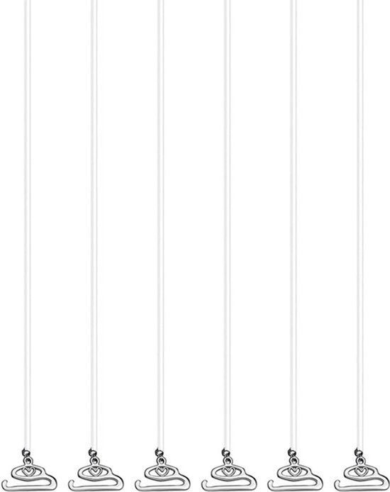 Invisible Verstelbare Transparante BH Bandjes - Antislip Zacht - Pack van 6 - 0 cm Breed