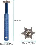 Golfclub-slijper met 6 koppen Reiniger voor Alle Ijzers - Wedge Slijpen Gereedschap - Pitchen, Zand, Lob, Gap - Blauw
