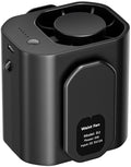 Draagbare ventilator met riemclip, tot 20 uur oplaadbare mini-draagbare ventilator, draagbare koelventilatoren met riemclip voor op de heup, voor kamperen, buiten, op de werkplek - Zwart