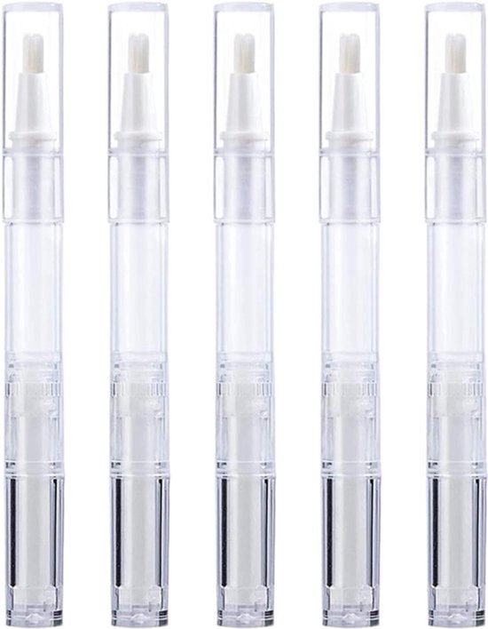 Cosmetische applicator lege nagelolie pen met kwast - 5 stuks nagellak tubes nageloliestift navulbaar