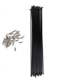 26 inch fietsspaken Fietsspaken #45 Staal 36 stuks Set Stalen Mountainbike Fietsspaken met Nippels Zwart 259mm