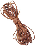 5,5 Yards Koeienhuid Leren Koord 1,5mm Dikke Ronde Leren Sieraad Koord voor Sieraad Maken Armband Ketting Sieraad Maken Lanyards DIY Ambacht (Chocolade)