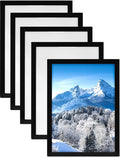 5 stuks magnetische fotolijsten, documenthouders met magnetische sluiting geschikt voor A4-certificaten, advertenties, afbeeldingen, foto's (zwart)