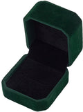 Donkergroene Ringdoos - Mini Fluwelen Earring Box - Antiek Ontwerp voor Sieraden